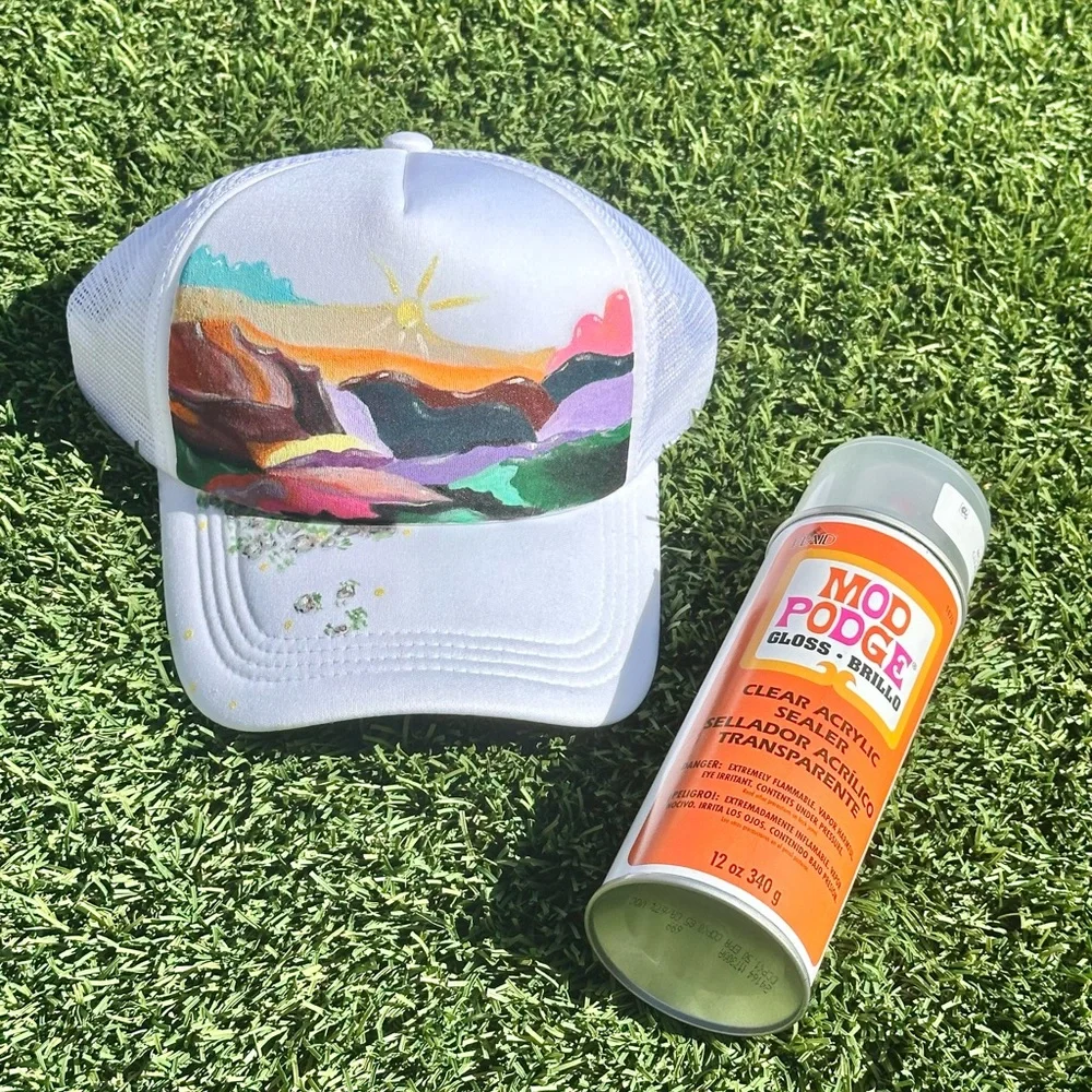Landscape Colorful Women's Handmade Cap Hat Summer